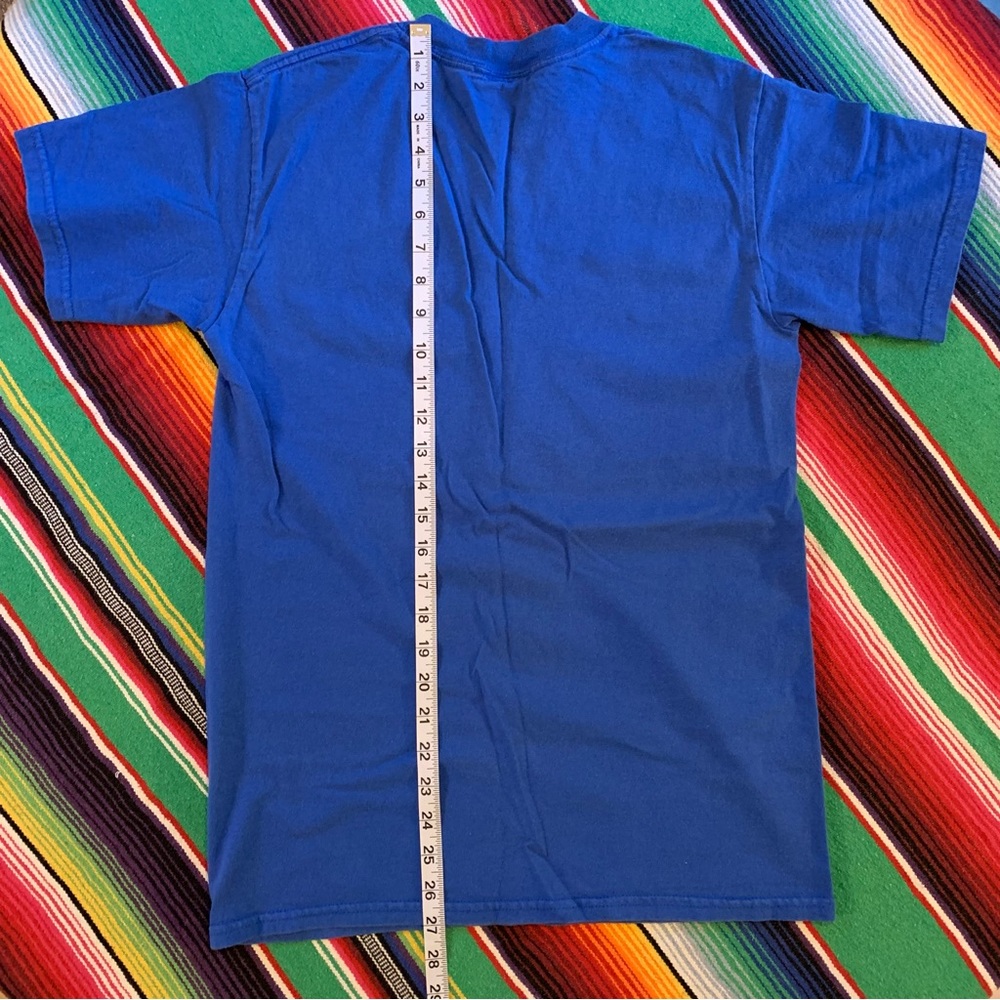 Zion Rootswear Bob Marley Smoking Joint Portrait Blue Vintage Tee Size Small - Picture 10 of 12